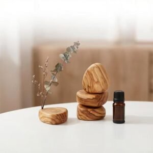 Italian Olive Wood Multi-Functional Aroma Diffuser & Mini Vase