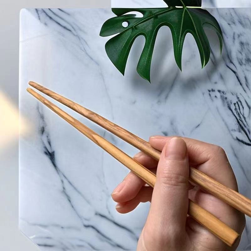 Olive Wood Chopsticks, Natural Wooden Chopsticks, Lacquer-Free Chopsticks